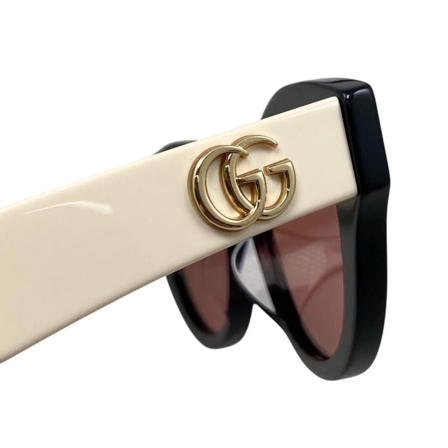 Gucci Sunglasses Double Black White Pink Eyewear — view 7