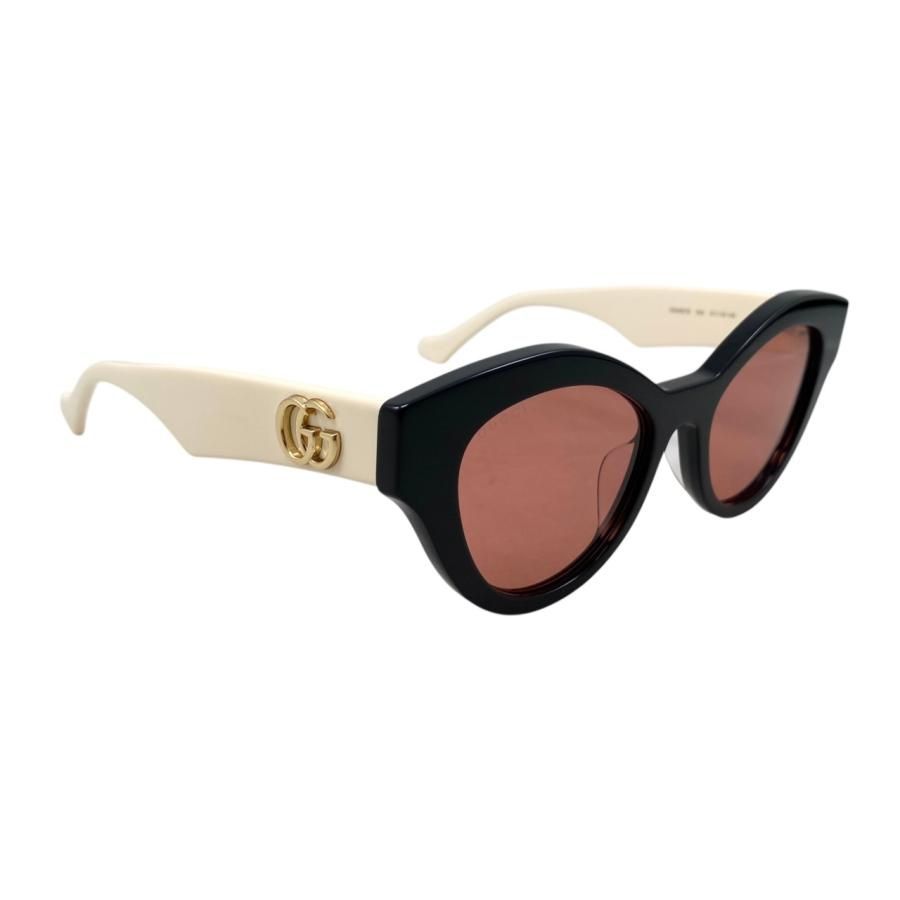 Gucci Sunglasses Double Black White Pink Eyewear — view 2
