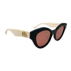 Gucci Sunglasses Double Black White Pink Eyewear — view 2