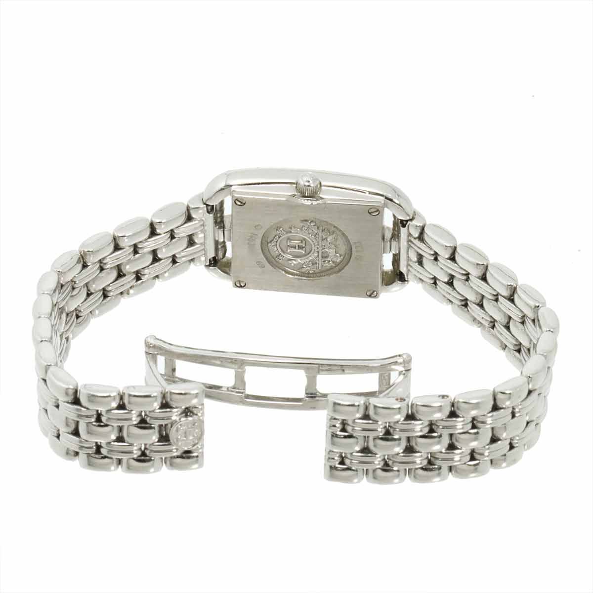 Hermes Cape Cod Mini Cc1 192 Watch Diamond Bezel White Shell 18k Gold Quartz — view 4