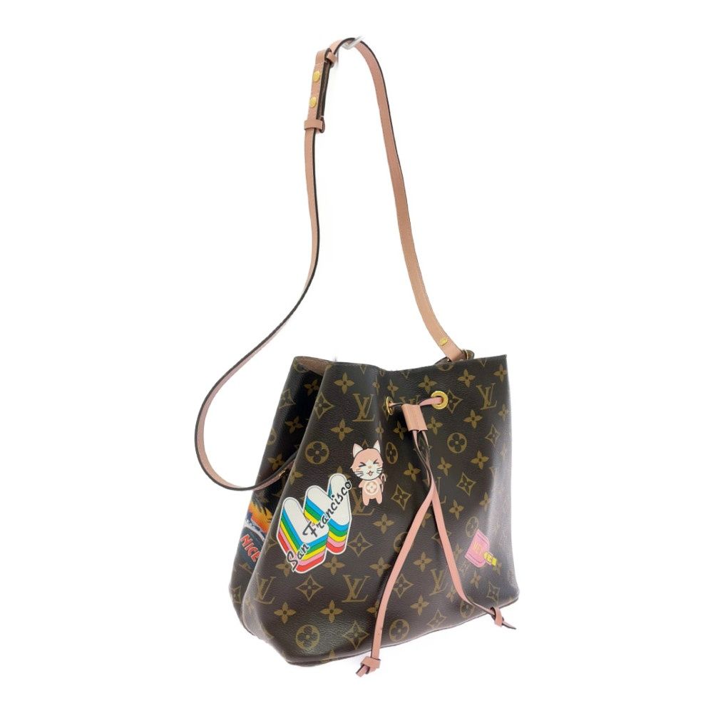 Louis Vuitton Monogram Neo Noe MM Shoulder Bag with Initials Brown — view 2