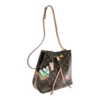 Louis Vuitton Monogram Neo Noe MM Shoulder Bag with Initials Brown — view 2