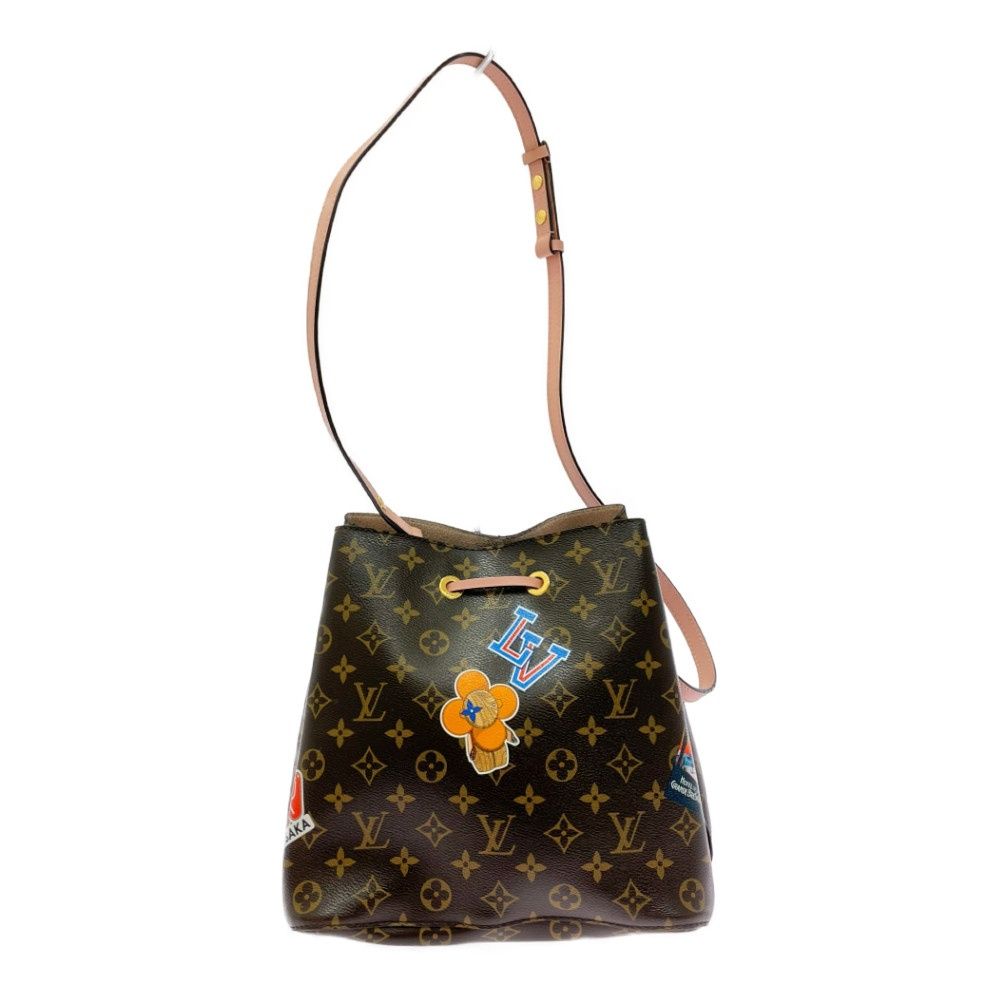 Louis Vuitton Monogram Neo Noe MM Shoulder Bag with Initials Brown — view 5