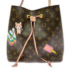 Louis Vuitton Monogram Neo Noe MM Shoulder Bag with Initials Brown — view 4