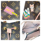 Louis Vuitton Monogram Neo Noe MM Shoulder Bag with Initials Brown — view 9