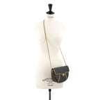 Dior Honeycomb Shoulder Bag Leather Black Brown Gold Vintage — view 9