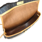Dior Honeycomb Shoulder Bag Leather Black Brown Gold Vintage — view 7