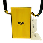 Fendi Leather Box Shoulder Bag Yellow — view 5