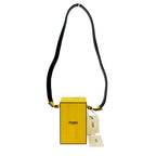 Fendi Leather Box Shoulder Bag Yellow — view 2