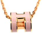 Hermes Necklace Pop Mini Pendant Rose Dragee Pink Gold — view 6