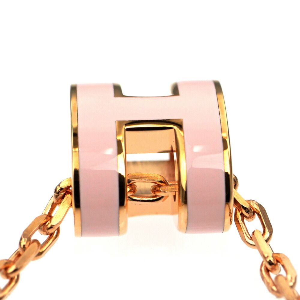 Hermes Necklace Pop Mini Pendant Rose Dragee Pink Gold — view 5