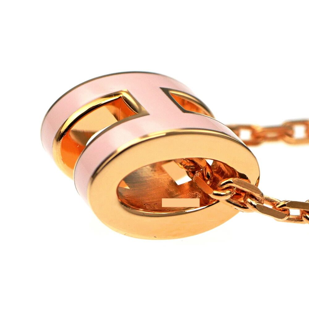 Hermes Necklace Pop Mini Pendant Rose Dragee Pink Gold — view 4