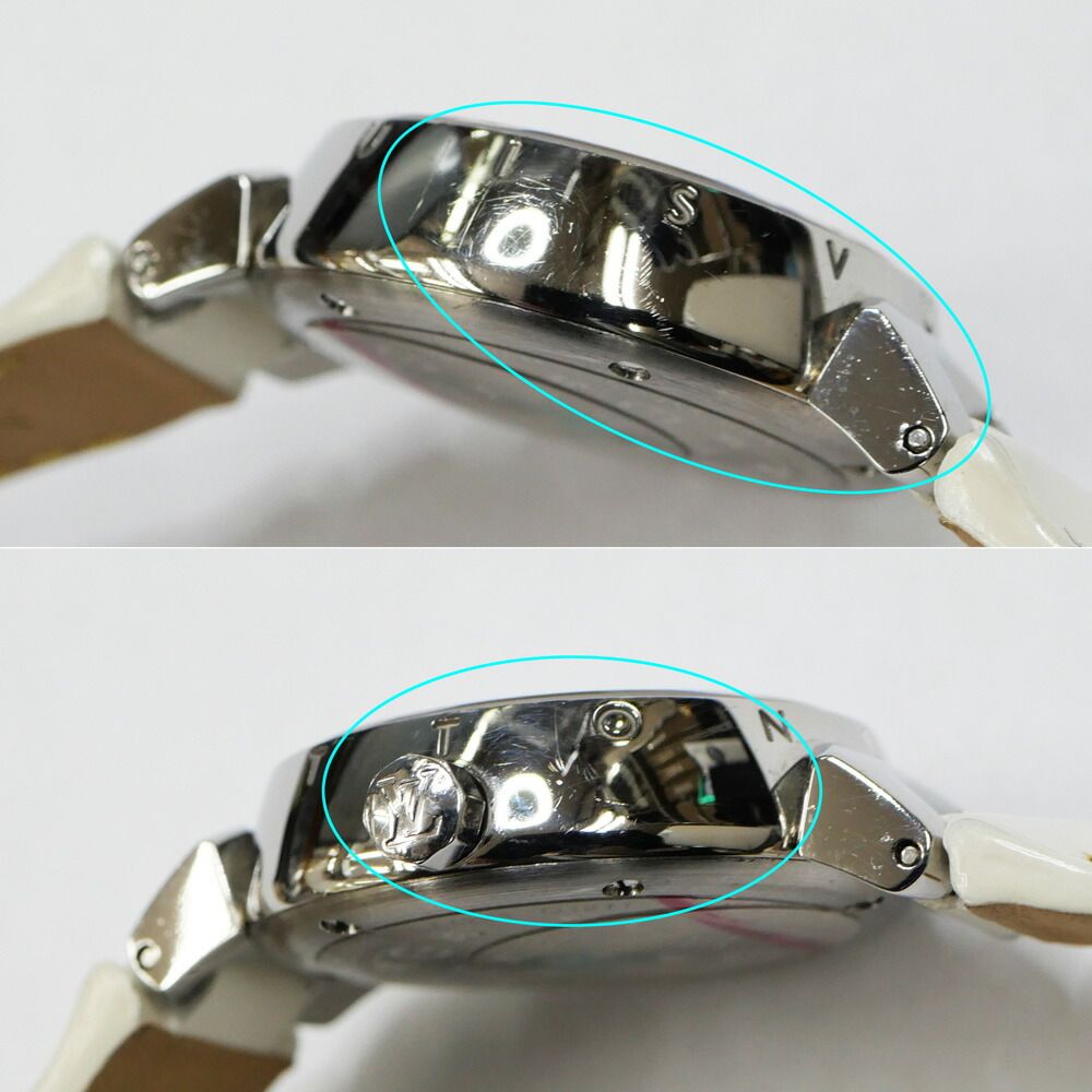 Louis Vuitton Tambour Date Brown Dial Stainless Steel Quartz Watch — view 8