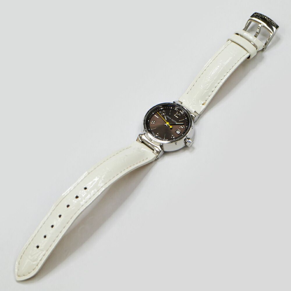 Louis Vuitton Tambour Date Brown Dial Stainless Steel Quartz Watch — view 2