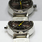 Louis Vuitton Tambour Date Brown Dial Stainless Steel Quartz Watch — view 7