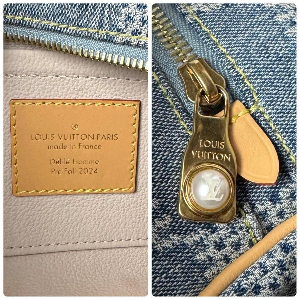 Louis Vuitton Damier Denim Rocker Dopp Kit Clutch — view 8