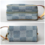 Louis Vuitton Damier Denim Rocker Dopp Kit Clutch — view 4