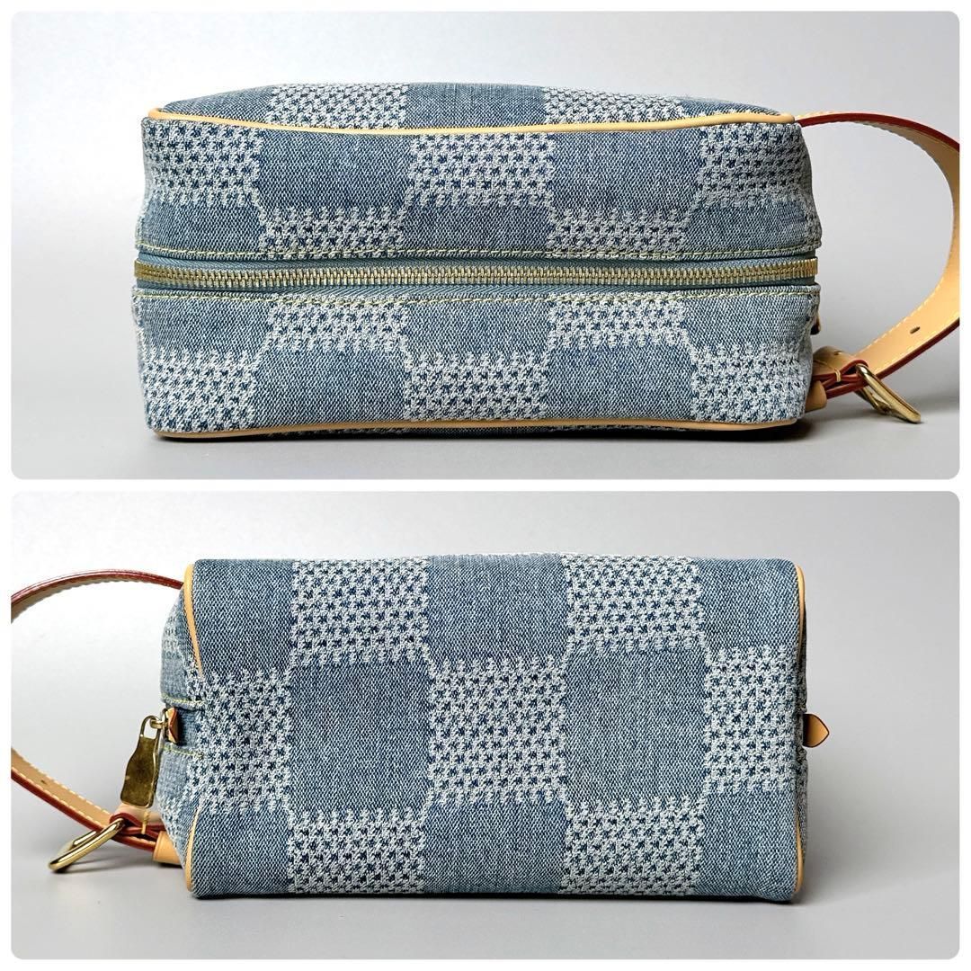 Louis Vuitton Damier Denim Rocker Dopp Kit Clutch — view 4