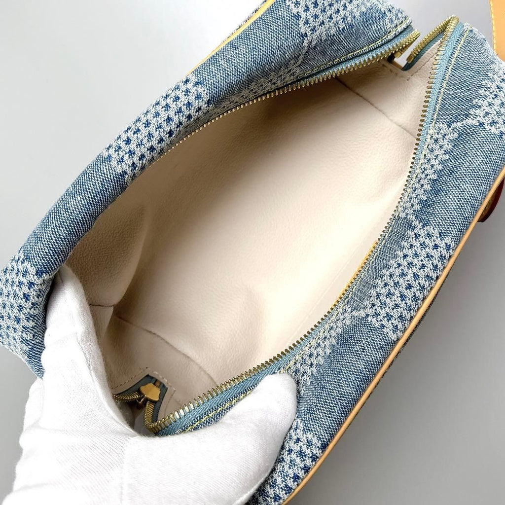 Louis Vuitton Damier Denim Rocker Dopp Kit Clutch — view 3