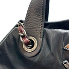 Chanel Bag Quilted Chain Shoulder in the Mix CC Logo Black Silver Sparkle — view 9