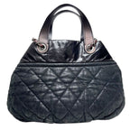 Chanel Bag Quilted Chain Shoulder in the Mix CC Logo Black Silver Sparkle — view 4