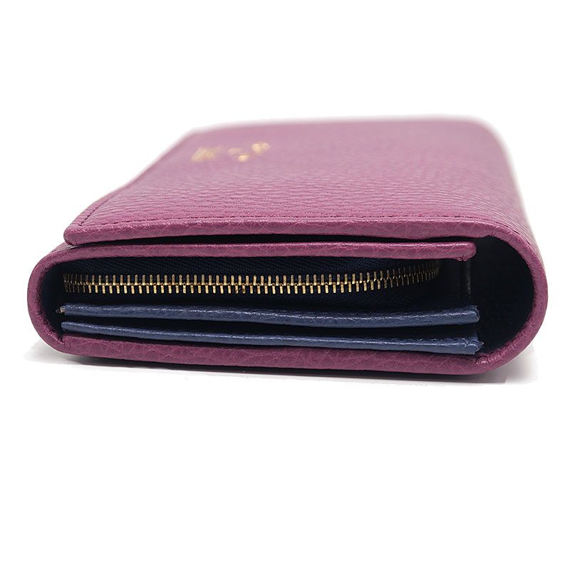 Gucci Wallet with Zipper Swing Leather Purple — view 5