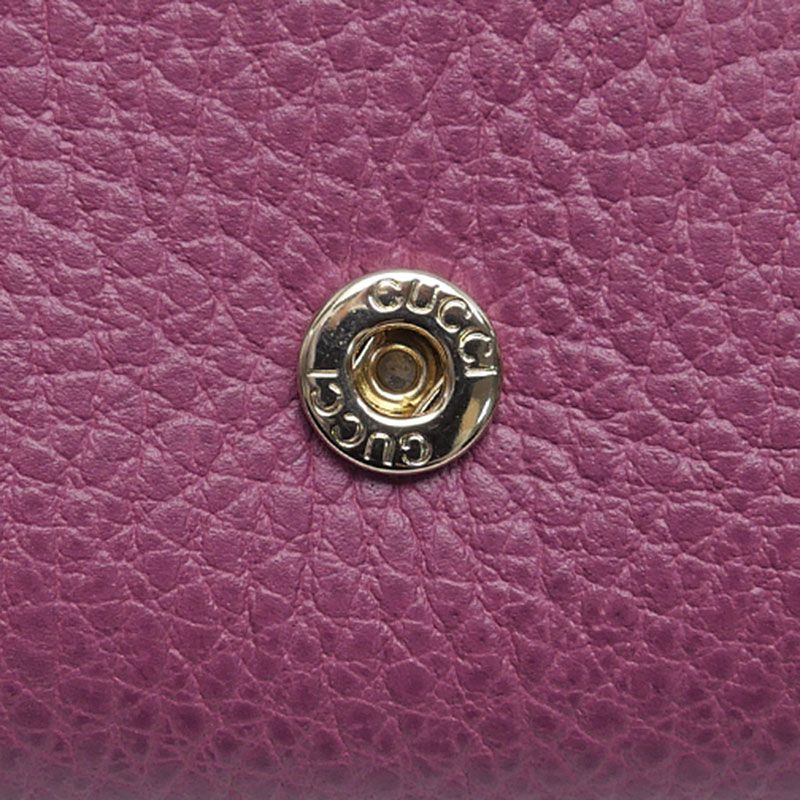 Gucci Wallet with Zipper Swing Leather Purple — view 7