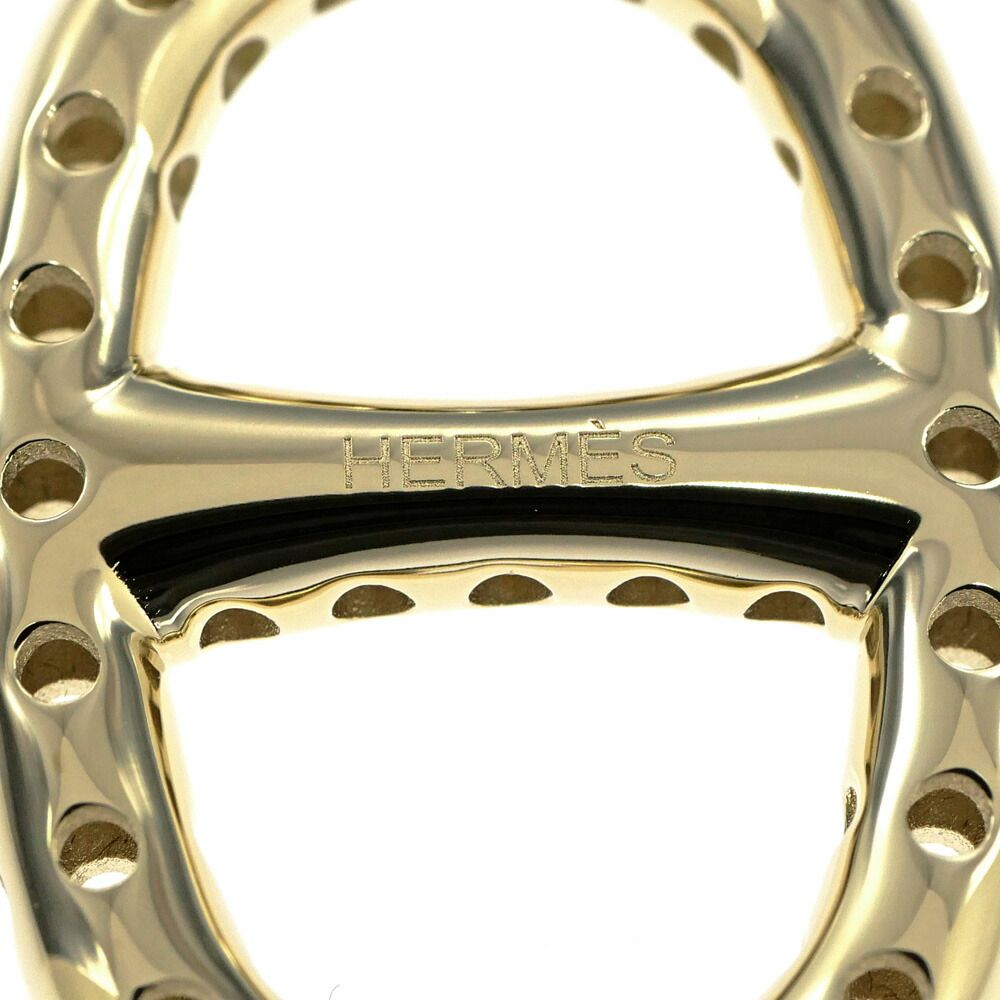 Hermes Mini Chaine D'ancre Perforet Twilly Ring Permanent Brass Gold Color Scarf — view 6