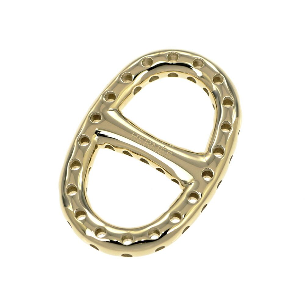 Hermes Mini Chaine D'ancre Perforet Twilly Ring Permanent Brass Gold Color Scarf — view 2