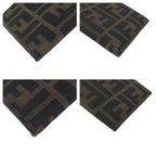 Fendi Zucca Dark Brown Silver Canvas Leather Wallet — view 3