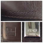 Fendi Zucca Dark Brown Silver Canvas Leather Wallet — view 5