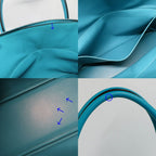 Hermes Bolide 31 Turquoise Taurillon Clemence Handbag 2-Way — view 6