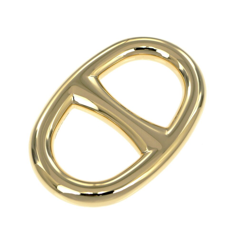 Hermes Scarf Ring Chaine D'ancre Permanent Brass Gold Color — view 4