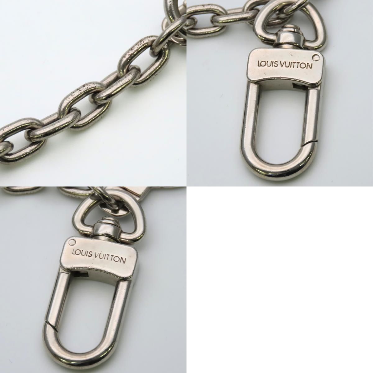 Louis Vuitton Bag Charm Porte Cles Initial LV Metal Silver Key Holder — view 9