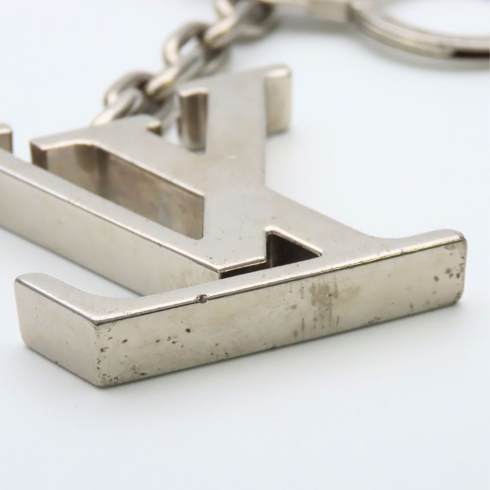 Louis Vuitton Bag Charm Porte Cles Initial LV Metal Silver Key Holder — view 4
