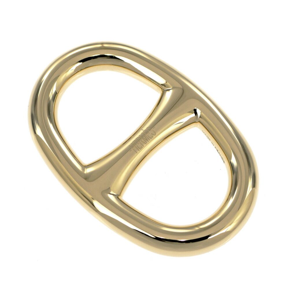 Hermes Scarf Ring Chaine D'ancre Permanent Brass Gold Color — view 5