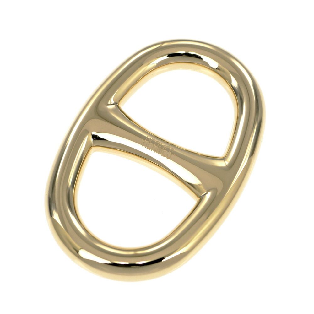 Hermes Scarf Ring Chaine D'ancre Permanent Brass Gold Color — view 2