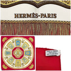 Hermes Scarf Carre 90 Red White Gold Poste Et — view 2