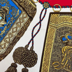 Hermes Scarf Carre 90 Red White Gold Poste Et — view 8