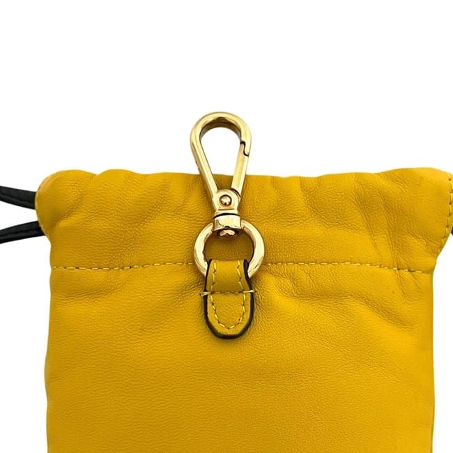 Fendi Drawstring Shoulder Bag Wearable Yellow — view 5