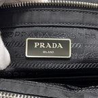 Prada Tote Chainto Black Nero Tessuto — view 5