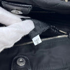 Prada Tote Chainto Black Nero Tessuto — view 6