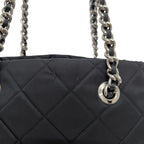 Prada Tote Chainto Black Nero Tessuto — view 8
