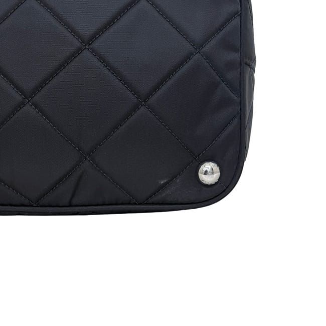 Prada Tote Chainto Black Nero Tessuto — view 9