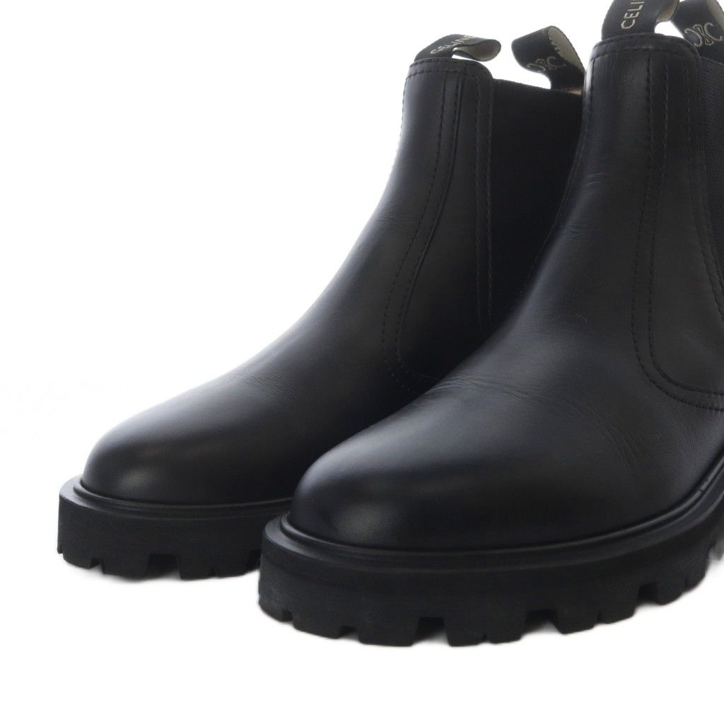 Celine Margaret Chelsea Boots Side Gore Short Flat Calfskin 36 Black — view 5