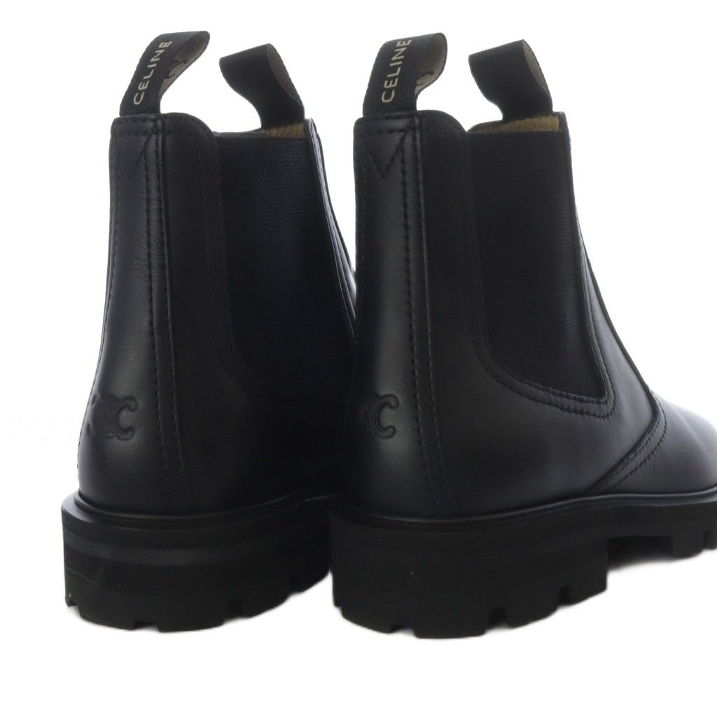 Celine Margaret Chelsea Boots Side Gore Short Flat Calfskin 36 Black — view 8