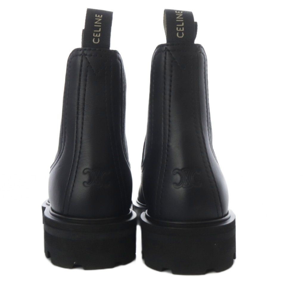 Celine Margaret Chelsea Boots Side Gore Short Flat Calfskin 36 Black — view 3