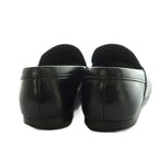 Prada Brushed Leather Loafers Moccasins Cowhide 6 Black — view 5