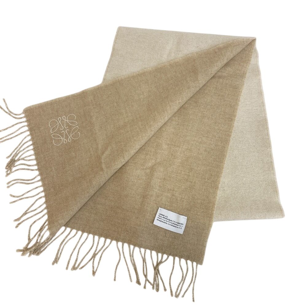 Loewe Anagram Wool Scarf Beige — view 3
