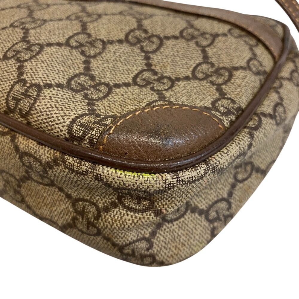 Gucci Vintage Pochette GG Pattern Shoulder Bag Brown — view 4